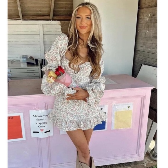 For Love and Lemons Lucca Mini Dress Medium - Picture 3 of 16